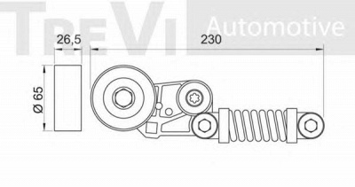 TREVI AUTOMOTIVE ta1634 -  Натяжитель ремня, клиновой зубча